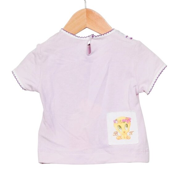 Monnalisa Tweety Bird Girls' Collared Graphic T-Shirt w/ Tags Size: 3M - Picture 2 of 2